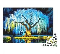 Dreamy Blue Willow Tree 1000 Piece Jigsaw Puzzle for Adults Family Game 52x38cm/1000pcs