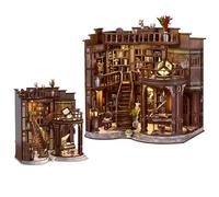 Dreamy Book Hall DIY Assembly House Kit - Luxurious Retro Library Model, 888-Piece High-Difficulty Challenge 3D Puzzle for Adult