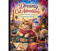 Dreamy Cat Adventures: A Cozy Coloring Journey Around the World