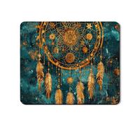 Dreamy Catcher Washer Dryer Top Protector Mat, Bohemian Copper Gold Dream Catcher Laundry Dust Covers, Artistic Rubber Anti-slip Waterproof Washer And Dryer Mats for Laundry Room 20x24 Inch