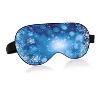 Dreamy Christmas Snowflake Breathable Sleeping Eyes Mask, Cool Feeling Eye Sleep Cover for Summer Rest, Elastic Contoured Blindfold for Women & Men Travel