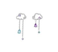 Dreamy Cloud Asymmetrical Gemstone Earrings Sweet and Agile Fashionable Earrings