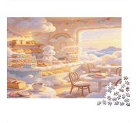 Dreamy Cloud Bakery 1000 Piece Jigsaw Puzzle Paper for Adults Whimsical Baking Room Relaxation Focus Family Interaction Home Decor Gift 52x38cm/1000pcs
