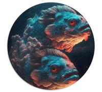 Dreamy Cloud Pisces Puzzle 1000 Pieces Jigsaw Cardboard Jigsaw Puzzles for Adults Birthday Gift Idea, Challenging Brain Teaser Game (Size 67.5x67.5cm)