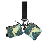 Dreamy Color Tarot Eye Dual Wristlet Wallets for Women Minimalist Change Purse Wallet with Zipper Coin Pocket for Work Travel 2 Packs, dreamy color tarot Eye, One Size, Art Deco