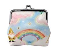 Dreamy Colors Coin Purse-Leather Kiss Lock Wallet Small Clutch