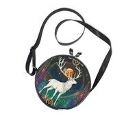 Dreamy Colors Tarot Deer Round Womens Purses Crossbody for Womens Beauty with Adjustable Strap Women's Shoulder Handbags Have a meal Canvas Messenger Purse