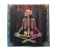 Dreamy Colors Tarot Mexican Skeleton Decorative Water Resistant Western Shower Curtain with Hook Polyester Stuff Machine Washable Material Shower Curtain Liners for Bathroom Accessories Fall Decor