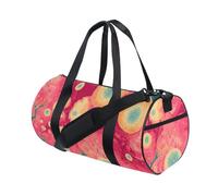 Dreamy Coral Abstract Red Overnight Travel Duffel Bag Carry on Weekender Overnight Bag Airplane Traveling Foldable