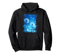 Dreamy Dandelions in Blue Sky Show - Botanical Magic Print Pullover Hoodie
