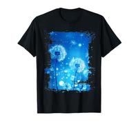 Dreamy Dandelions in Blue Sky Show - Botanical Magic Print T-Shirt