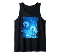 Dreamy Dandelions in Blue Sky Show - Botanical Magic Print Tank Top