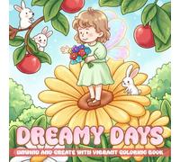 Dreamy Days Coloring Book: Cute & Cozy Coloring Pages Featuring Whimsical Girls in Magical Dream Scenes, Fantasy Escapes with Bold Easy Designs for All Ages Relaxation