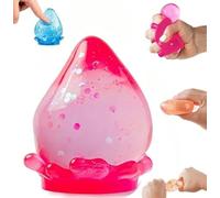 Dreamy Drop Sensory Squeeze, Dream Stress Drop Ball, Squishy Stress Balls, Slow Rise Squishies with Super Solid Squish Soft Fidgets Malt Sugar Squishy Relief Fidget Sensory for Anxiety Stress (Pink)
