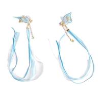 Dreamy Flat Clip Hairpin 2000s Ribbon Cottagecore Flower Headdress Bunches Elegant Butterfly Headdress