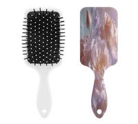 Dreamy Floral Pattern Hairbrush Air Cushion Comb Hair Comb | with Ball-Tipped Bristles and Flexible Cushion Base with Ease and Massage Scalp, for Detangling,Smoothing,Massage