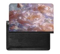 Dreamy Floral Pattern Passport Holder for Travel PU Leather Passport Book Card Holder Case Cute Passport Wallet Ultra Slim Passport Cover Passport Protector Case for Women Men