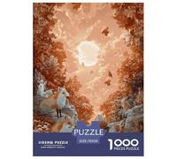 Dreamy Fox Puzzles 1000 Piece Challenge Toy Adults And over 12 Years Old Magical Forest Creative Puzzles Family Fun Jigsaws Puzzles Educational Play Home Decoration Gift 70x50cm/1000pcs