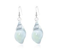 Dreamy Glow Seashell Earrings, Bohemian Seashell Earrings, Colorful Glow-in-the-Dark,Resin Drop Dangle Earring for Women (White)