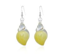 Dreamy Glow Seashell Earrings, Bohemian Seashell Earrings, Colorful Glow-in-the-Dark,Resin Drop Dangle Earring for Women (Yellow)