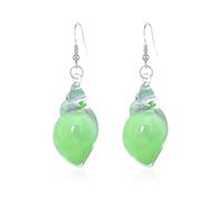 Dreamy Glow Seashell Earrings, Bohemian Seashell Earrings, Colorful Glow-in-the-Dark,Resin Drop Dangle Earring for Women (Green)
