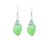 Dreamy Glow Seashell Earrings, Colorful Glow-in-the-Dark Seashell Earrings, Vintage Conch Ear Dangle, Summer Beach Ocean Jewelry Gifts for Women (Green)