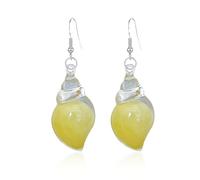 Dreamy Glow Seashell Earrings, Ocean-Inspired Seashell Shape Earrings, Bohemian Glow-In-The-Dark Sea Conches Earring, Creative Ocean Jewelry Gifts for Beach Vacations & Poolside Parties (Yellow)
