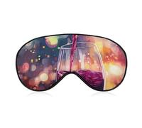 Dreamy Grape Red Wine Glass Sleep Eye Mask Night Shade Cover Soft Adjustable for Travel Naps