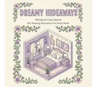 Dreamy Hideaways: Miniature Cozy Spaces Coloring Book for Adults and Teens, 50+ Relaxing Illustrations of Isometric Rooms, Hygge Corners, and Pocket Spaces for Stress Relief