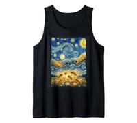 Dreamy Honey Bees Floral Starry Night Tank Top