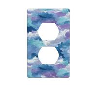 Dreamy Lavender Fields Outlet Cover Light Switch Cover Decorative 1 Gang Wall Plate for Kitchen Room Bathroom Size 7x11.4cm