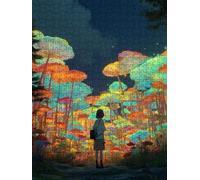 Dreamy Mushroom Jigsaw Puzzle 2000 Piece, Puzzles for Adults 2000, The Impossible Challenge, Jigsaw Puzzle Games Classic Educational, Wooden Puzzles, for Home Wall Decoration Gift FNKL1-729