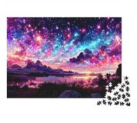 Dreamy Night Sky paper 1000pcs puzzle for adults educational star lakeview jigsaw home decor gift 70x50cm/1000pcs