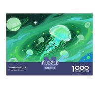 Dreamy Ocean Puzzle 1000 Pieces Adults Leisure Relaxation Entertainment Gift Jellyfish Thick Interlocking Pieces 70x50cm/1000pcs