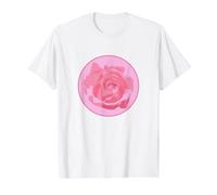 Dreamy Pastel Light Pink Rose Pattern Aesthetic Floral Value Graphic T-Shirt, Men, White, S