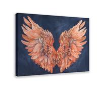 Dreamy Peach Angel Wings Poster Canvas Poster for Office Decor Gift