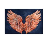 Dreamy Peach Angel Wings Poster Canvas Poster for Office Decor Gift