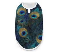 Dreamy Peacock Feathers Cute Dog Vest Pet Clothes Sleeveless Shirt