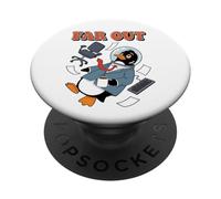 Dreamy Penguin Office Worker Far and Out Motivation PopSockets Adhesive PopGrip