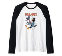 Dreamy Penguin Office Worker Far and Out Motivation Raglan Baseball Tee