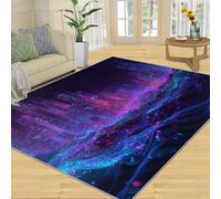 Dreamy Pink and Blue Cotton Candy Sky Area Rug - Soft Pastel Clouds and Serene Atmosphere, Whimsical Fantasy Art, Dreamlike Decorative Carpet for Nursery, Girls Room-100 * 150CM