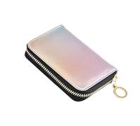 Dreamy Pink Gradient Pastel Abstract Women's Wallet Zip Around Cute Card Holder Wallets RFID Blocking Small Coin Purse Pouch with Zipper