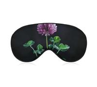 Dreamy Purple Clover Blackout Sleep Eye Mask, Ventilated Fabric, Adjustable Wearing Style, Zero Pressure Sleeping Mask Soft Skin Friendly Eyeshade for Women Men