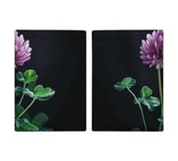 Dreamy Purple Clover Passport Holder Cover PU Leather Waterproof Passport Case Travel Wallet with Credit Card Slots for Women Men, style, 20.3x13.8cm