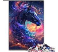 Dreamy Purple Horse Adult Puzzles 1000 Pieces, Learning Educational Toys Family Games with Matching Poster And Trivia Sheet (26x38cm)