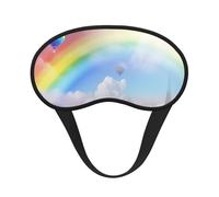 Dreamy Rainbow Sleep Mask for Side Sleepers: Blackout Eye Masks for Sleeping - Soft Breathable Soft Eye Shade Cover for Travel - Adjustable Night Blindfold for Men Women Gifts