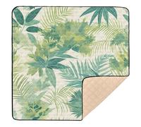 Dreamy Sea Green Fern Soft Foam Baby Gym & Activity Mat for Indoor Outdoor Cozy Breathable Infant Play Activity Mat for Babies Infants Toddlers, 50'' x 50''
