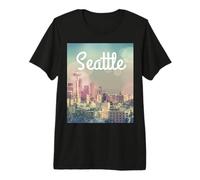 Dreamy Seattle Skyline and Space Needle Premium T-Shirt