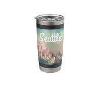 Dreamy Seattle Skyline and Space Needle Stainless Steel Insulated Tumbler