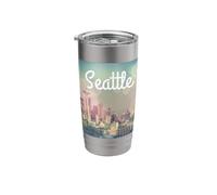 Dreamy Seattle Skyline and Space Needle Stainless Steel Insulated Tumbler